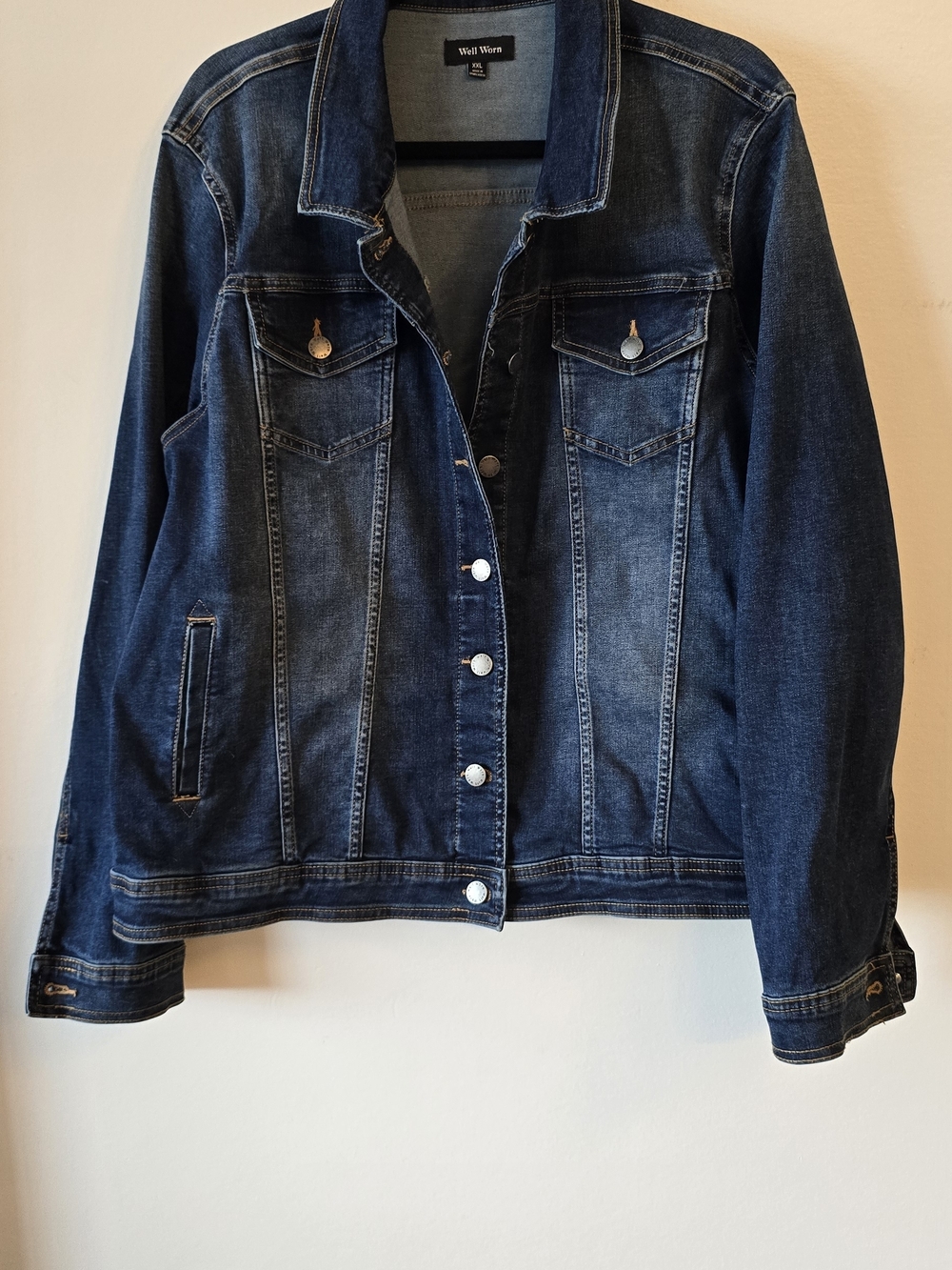 Stretchy Indigo Blue Denim Jacket
